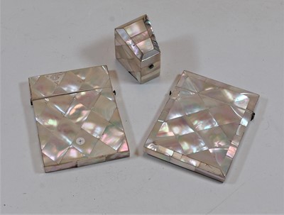 Lot 456 - A Victorian mother of pearl visiting card case...