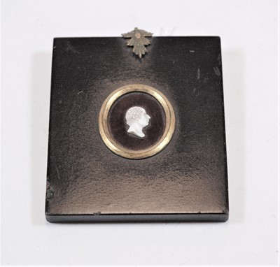 Lot 464 - A 19th century cameo portrait miniature of a...