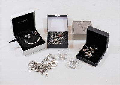 Lot 471 - A continental silver and resin set pendant on...