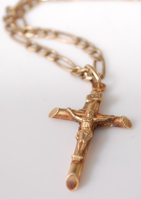 Lot 336 - An Italian 9ct gold flat curblink necklace,...