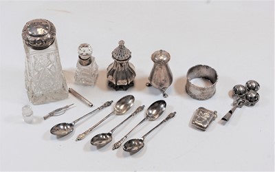 Lot 474 - A small continental silver vesta, repousee...
