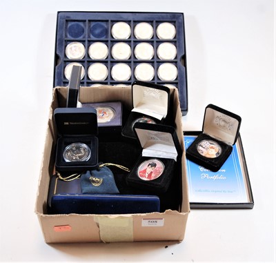 Lot 508 - A collection of assorted Elvis related coins...