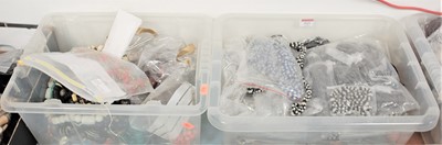 Lot 513 - Two boxes of modern costume jewellery to...