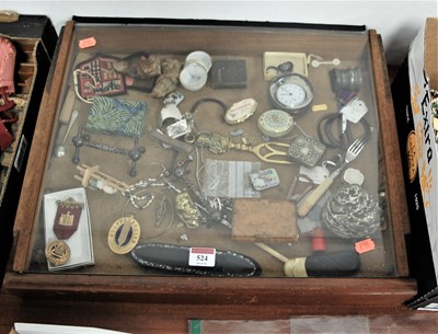 Lot 524 - An early 20th century table top display case...