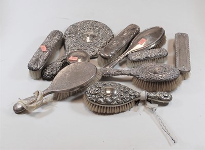 Lot 525 - A collection of assorted mainly silver backed...