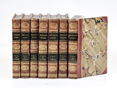 Lot 559 - Dryden's Works, seven volumes, 1779, bound in...