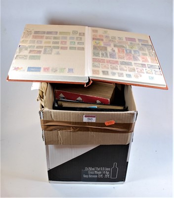 Lot 585 - A large collection of stamps mainly contained...