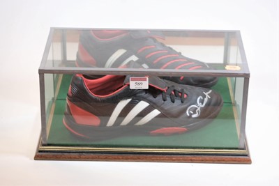 Lot 589 - An Adidas Rugby boot signed by New Zealand...