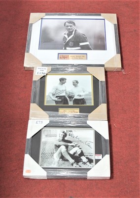 Lot 592 - A black & white photo of Arsenal goalkeeper...