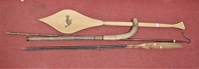 Lot 535 - A mixed lot, to include an oar, hockey stick etc