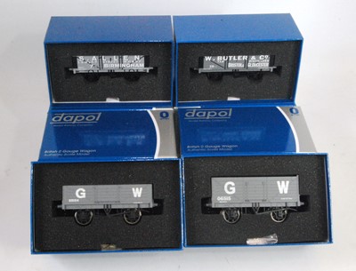Lot 291 - Four Dapol 7-plank open wagons:- Butler...