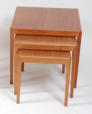 Lot 302 - A Danish 1960s nest of three square occasional...