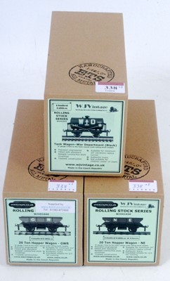Lot 338 - Three WJ Vintage/ETS wagons:- 20 ton hopper...