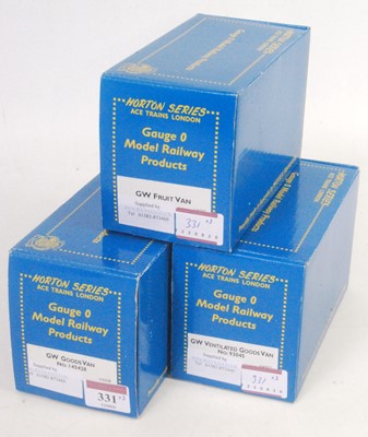 Lot 331 - Three ACE/Horton vans:- GW goods, GW...