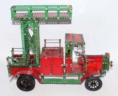 Lot 3208 - A Meccano home-built model of mainly 1950s red...