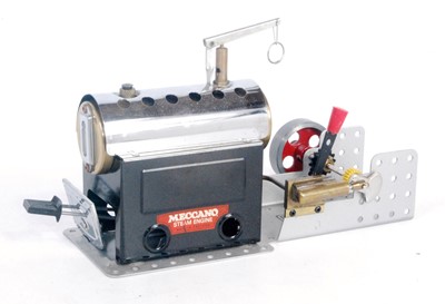 Lot 4 - A Meccano No. SP3 steam engine, silver base...