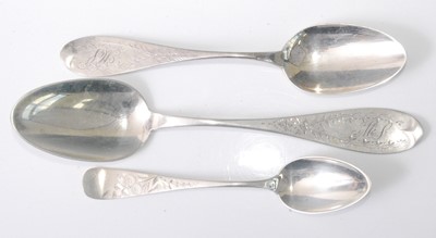 Lot 1131 - A five-place setting of 19th century American...