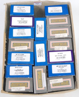 Lot 959 - 34 Dapol wagons, majority are iron mink vans,...