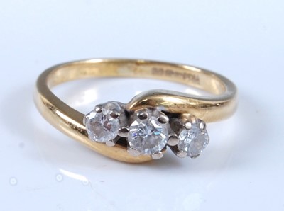 Lot 2630 - An 18ct yellow and white gold diamond...