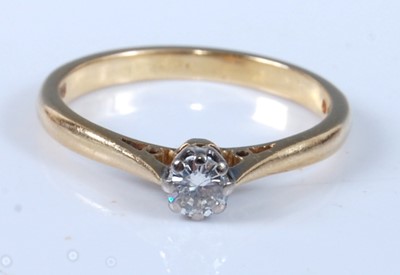 Lot 2653 - An 18ct yellow and white gold diamond...