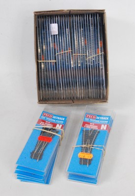 Lot 1021 - Thirty seven Peco Setrack N gauge points, 19 x...