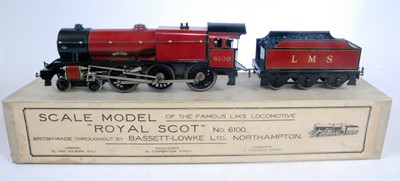 Lot 378 - A Bassett-Lowke 8V DC electric maroon Royal...