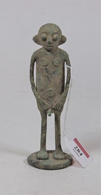 Lot 166 - An antique Cambodian fertility figure, h.16cm