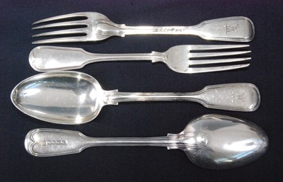 Lot 1150 - A close-matched set of eight silver...