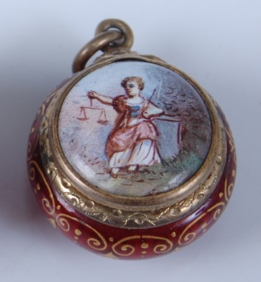 Lot 1235 - A continental silver gilt and enamel...