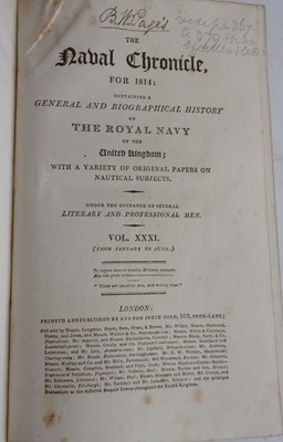 Lot 1004 - Clarke, J & M'Arthur, J. The Naval Chronicle...
