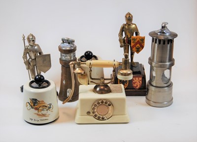 Lot 286 - A novelty table lighter in the form of a miner'...