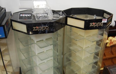 Lot 296 - A  Zippo perspex case lighter display of...