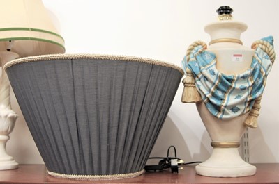 Lot 10 - A C Rosa composition neo-classical table lamp...