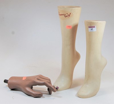 Lot 45 - A 'Glamour Girl' shop window display foot,...
