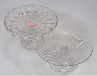 Lot 95 - An early 20th century glass pedestal comport...