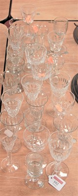 Lot 102 - A 19th century liqueur glass having a bell...