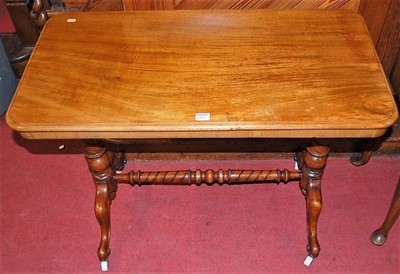 Lot 1104 - A Victorian mahogany round cornered hall table,...