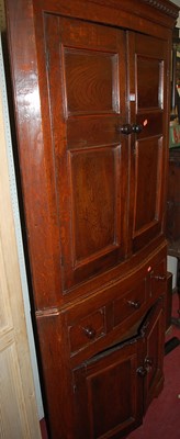 Lot 1117 - A 19th century oak and elm freestanding...
