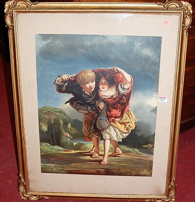 Lot 1023 - R. Cavin - Returning home, late Victorian...