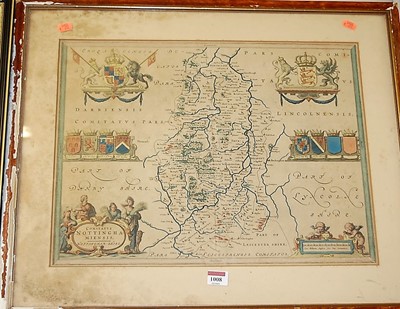 Lot 1008 - An 18th century engraved county map of...