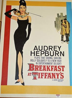 Lot 1016 - Breakfast at Tiffany's - a reproduction canvas...