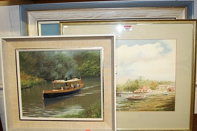 Lot 1027 - Charles E Coote - Vintage steam launch at...