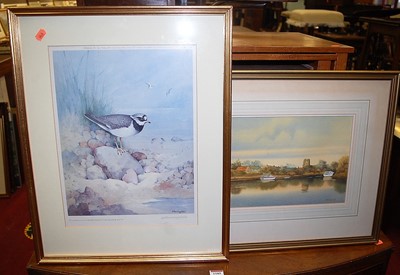 Lot 1028 - Donald Wincup - Norfolk Broad at sunrise,...
