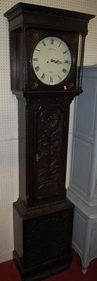 Lot 1120 - A 19th century stained and relief carved oak...