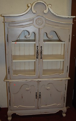 Lot 1123 - A contemporary French distressed painted side...
