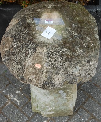 Lot 1138 - A Wiltshire staddle stone, height 75cm,...