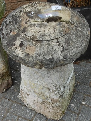 Lot 1139 - A Wiltshire staddle stone, height 80cm,...