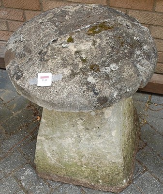 Lot 1141 - A Wiltshire staddle stone, height 75cm,...