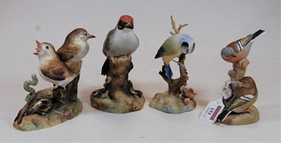 Lot 151 - A collection of three Royal Crown Derby bird...