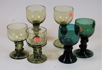 Lot 154 - A pair of early 20th century green tinted...